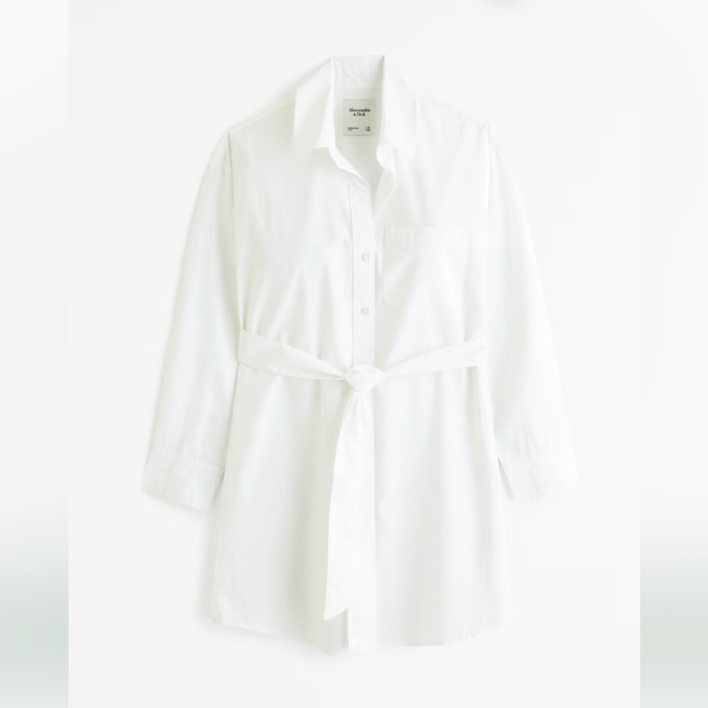 Relaxed Poplin Shirt Dress